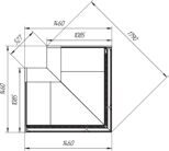 Витрины "Айс КУБ-Ун" +1+6 угол наружний вентилируемые